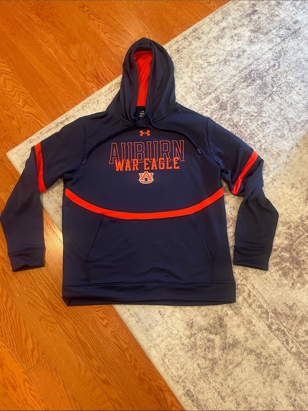 Under Armour Auburn War Eagle Navy and Orange Hoodie